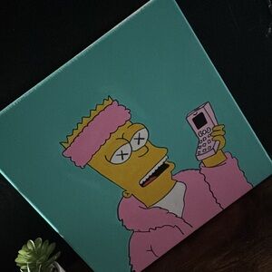 Bert Simpson Cartoon Character Canvas Art